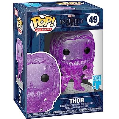 Funko Pop! Artist Series: Marvel Infinity Saga – objekt – Thor – lila – Avengers – samlarobjekt vinylfigur – inkluderar premium plastskyddsfodral – presentidé – officiella varor Funko Pop! Artist Series: Marvel Infinity Saga – objekt – Thor – lila – Avengers – samlarobjekt vinylfigur – inkluderar premium plastskyddsfodral – presentidé – officiella varor