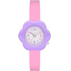s.Oliver barnklocka – rund – lila – 30 mm – klocka av metall med kvartsurverk på silikonband med stiftspänne – analog armbandsur – 3 atm vattentät – reptålig s.Oliver barnklocka – rund – lila – 30 mm – klocka av metall med kvartsurverk på silikonband med stiftspänne – analog armbandsur – 3 atm vattentät – reptålig
