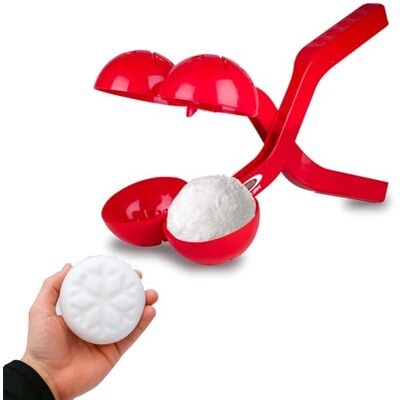 JAMARA 461146 Snow Play snöbollstång Duo 38 cm – barn snöboll snöbollstillverkare, presentidé för pojkar och flickor, snöbollar på några sekunder, former, röd JAMARA 461146 Snow Play snöbollstång Duo 38 cm – barn snöboll snöbollstillverkare, presentidé för pojkar och flickor, snöbollar på några sekunder, former, röd