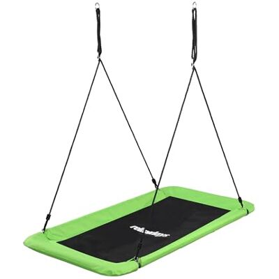 Relaxdays Square Nest Swing för barn och vuxna, 150 kg, utomhusgunga, 150 x 80 x 165 cm, grön Relaxdays Square Nest Swing för barn och vuxna, 150 kg, utomhusgunga, 150 x 80 x 165 cm, grön