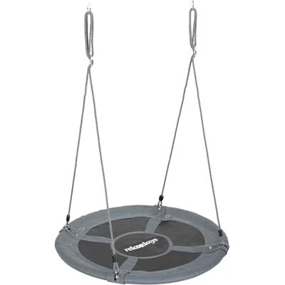 Relaxdays XL hängande bo gunga för barn och vuxna, justerbar, utomhus, 300 kg, Ø 100 cm, grå, 150 x 100 x 100 cm Relaxdays XL hängande bo gunga för barn och vuxna, justerbar, utomhus, 300 kg, Ø 100 cm, grå, 150 x 100 x 100 cm