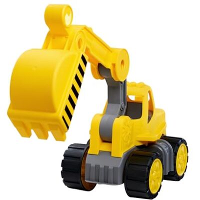 BIG 800054845 Power Worker Classic Grävmaskin För Barn från 2 till 5 år, Rörlig Lastarm med Skopfunktion, Däck av Mjukt Material BIG 800054845 Power Worker Classic Grävmaskin För Barn från 2 till 5 år, Rörlig Lastarm med Skopfunktion, Däck av Mjukt Material