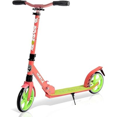 Hurtle Renegade 2-hjulig sparkcykel för barn, tonåringar och vuxna justerbart T-styre, halkfri, vikbar och bärbar legeringsplatta med axelrem Hurtle Renegade 2-hjulig sparkcykel för barn, tonåringar och vuxna justerbart T-styre, halkfri, vikbar och bärbar legeringsplatta med axelrem