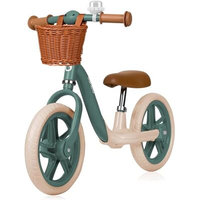 Lionelo Alex Plus Balanscykel för Barn 3+ år med 12″ EVA-Hjul, Korg & Ringklocka, Justerbart Styre och Säte, Lätt Stabil Stålkonstruktion, Halkfria Handtag – Första Cykel utan Pedaler upp till 30 kg Lionelo Alex Plus Balanscykel för Barn 3+ år med 12″ EVA-Hjul, Korg & Ringklocka, Justerbart Styre och Säte, Lätt Stabil Stålkonstruktion, Halkfria Handtag – Första Cykel utan Pedaler upp till 30 kg