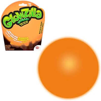 Bizak Wubble Glowzilla Neon med orange ljus, mjuk boll som lyser i mörkret, med UV-LED och fosforescerande ljus, ingen uppblåsningspump behövs, för barn från 6 år (62941080-1) Bizak Wubble Glowzilla Neon med orange ljus, mjuk boll som lyser i mörkret, med UV-LED och fosforescerande ljus, ingen uppblåsningspump behövs, för barn från 6 år (62941080-1)