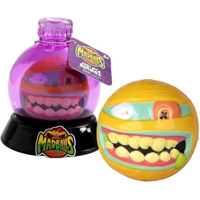 Bizak Madballs trolldryck, monsterbollar med läskig design, hoppar upp till 3 m, lila kruka gul boll, 6 samlarvarelser, + 4 år, (64433056-6) Bizak Madballs trolldryck, monsterbollar med läskig design, hoppar upp till 3 m, lila kruka gul boll, 6 samlarvarelser, + 4 år, (64433056-6)