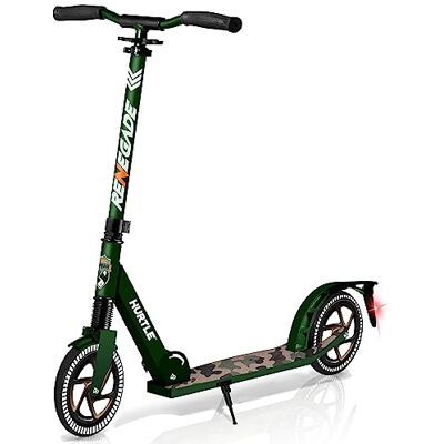 Hurtle lätt och vikbar sparkcykel – justerbar skoter för tonåringar och vuxna, legeringsdäck med höginverkanshjul (kamouflage) Hurtle lätt och vikbar sparkcykel – justerbar skoter för tonåringar och vuxna, legeringsdäck med höginverkanshjul (kamouflage)