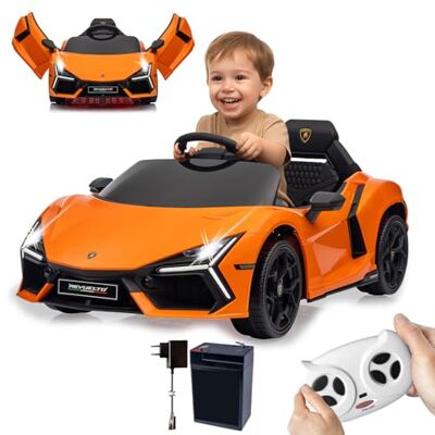 JAMARA 461887 Ride-on Lamborghini Revuelto 2,4 GHz Li-Power 12,6, elbil för barn från 3 år, elektrisk barnbil, ratt fordon, presentidé, ljus, transporthjul JAMARA 461887 Ride-on Lamborghini Revuelto 2,4 GHz Li-Power 12,6, elbil för barn från 3 år, elektrisk barnbil, ratt fordon, presentidé, ljus, transporthjul