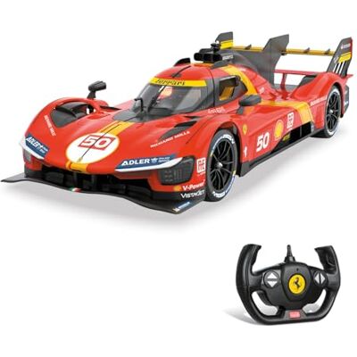 Mondo Motors Ferrari 499P Le Mans, modell 1:14, hastighet upp till 10 km/h, barnleksaksbil 63792, röd Mondo Motors Ferrari 499P Le Mans, modell 1:14, hastighet upp till 10 km/h, barnleksaksbil 63792, röd