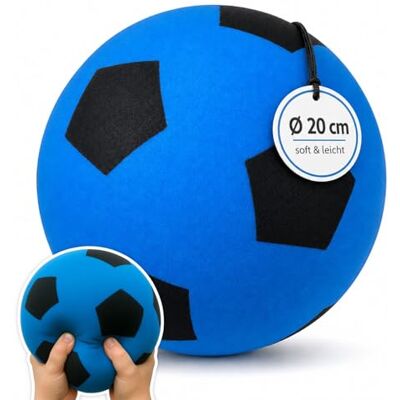 alldoro 63105 skumboll blå, Ø 20 cm, mjuk softboll, fotboll för barn från 0, tyst och lätt, för inomhus och utomhus alldoro 63105 skumboll blå, Ø 20 cm, mjuk softboll, fotboll för barn från 0, tyst och lätt, för inomhus och utomhus