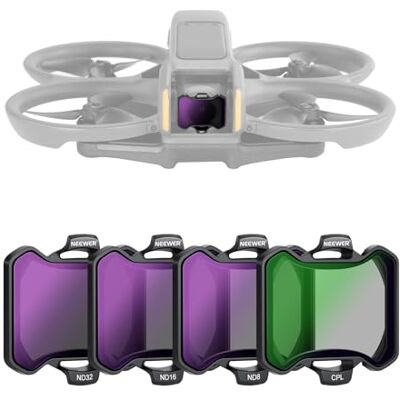 NEEWER CPL + ND-filterset kompatibel med DJI Avata 2, endast 4-pack flerskiktad HD neutral densitet (ND8/16/32) cirkulär polariserande linsfilter drönare tillbehör, fungerar med Gimbal-skydd NEEWER CPL + ND-filterset kompatibel med DJI Avata 2, endast 4-pack flerskiktad HD neutral densitet (ND8/16/32) cirkulär polariserande linsfilter drönare tillbehör, fungerar med Gimbal-skydd