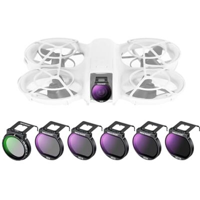 NEEWER Filterset för NEO-drönare, 6-pack CPL/ND8/ND16/ND32/ND64/ND128 neutral densitet cirkulär polarisator drönare tillbehör smal flerbelagt HD optiskt glas kompatibel med DJI NEO, FL-N30 NEEWER Filterset för NEO-drönare, 6-pack CPL/ND8/ND16/ND32/ND64/ND128 neutral densitet cirkulär polarisator drönare tillbehör smal flerbelagt HD optiskt glas kompatibel med DJI NEO, FL-N30