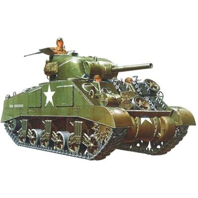 TAMIYA 35190 – 1:35 US med Pz. M4 Sherman tidig. (3), modelltillverkning, plastbyggsats, hantverk, hobby, limning, plastbyggsats, grön TAMIYA 35190 – 1:35 US med Pz. M4 Sherman tidig. (3), modelltillverkning, plastbyggsats, hantverk, hobby, limning, plastbyggsats, grön
