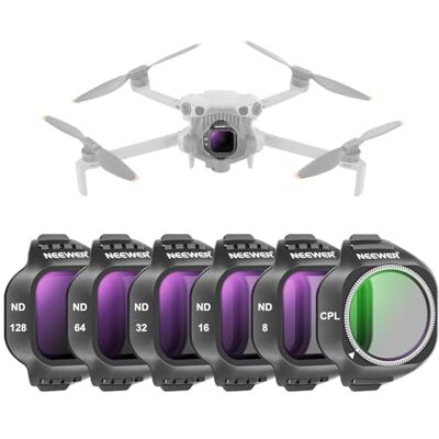 NEEWER CPL ND-filterset kompatibel med DJI Mini 5 Pro (CPL/ND8/ND16/ND32/ND64/ND128), snap-on cirkulär polariserande polarisator neutral densitet linsfilter flerskiktat drönarkameratillbehör, 6-pack NEEWER CPL ND-filterset kompatibel med DJI Mini 5 Pro (CPL/ND8/ND16/ND32/ND64/ND128), snap-on cirkulär polariserande polarisator neutral densitet linsfilter flerskiktat drönarkameratillbehör, 6-pack