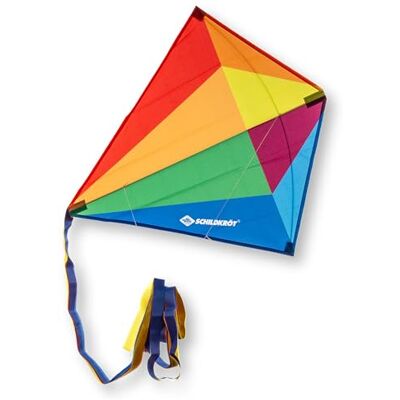 Schildkröt ® Classic Kite 70, diamant, klassisk form och robust ripstop-polyester med okrossbara glasstavar, 250 cm lång, 3-delad draksvans, inkl. 5 kp polyesterkoppel med handtag Schildkröt ® Classic Kite 70, diamant, klassisk form och robust ripstop-polyester med okrossbara glasstavar, 250 cm lång, 3-delad draksvans, inkl. 5 kp polyesterkoppel med handtag