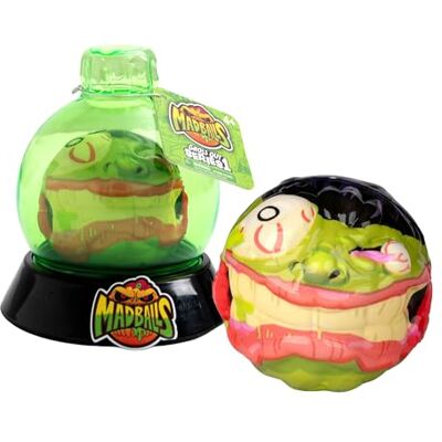 Bizak Madballs trolldryck, monsterbollar med läskig design, hoppa upp till 3 m, grön båt grön boll, 6 varelser att samla på, + 4 år, (64433056-2) Bizak Madballs trolldryck, monsterbollar med läskig design, hoppa upp till 3 m, grön båt grön boll, 6 varelser att samla på, + 4 år, (64433056-2)