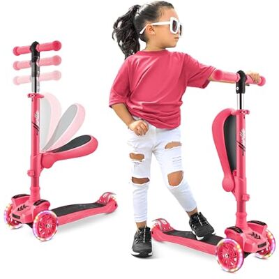 Hurtle Sparkcykel för barn Stå & Kryssa Barn/Småbarn Leksaksfällbara Sparkcyklar med Justerbar Höjd, Halkfritt Deck, Blinkande Hjulbelysning, för Pojkar/Flickor 2-12 År Gamla (Watermelon) Hurtle Sparkcykel för barn Stå & Kryssa Barn/Småbarn Leksaksfällbara Sparkcyklar med Justerbar Höjd, Halkfritt Deck, Blinkande Hjulbelysning, för Pojkar/Flickor 2-12 År Gamla (Watermelon)