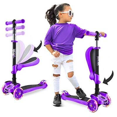 Hurtle 3-RAD-Roller för barn Stå och kryssning Kinder/Kleinkind-Spielzeug-Klapp-Kick-Roller mit/einstellbarer Höhe, rutschfestem Deck, blinkenden Radlichtern, For Jungen/Mädchen 2 und 12 år Hurtle 3-RAD-Roller för barn Stå och kryssning Kinder/Kleinkind-Spielzeug-Klapp-Kick-Roller mit/einstellbarer Höhe, rutschfestem Deck, blinkenden Radlichtern, For Jungen/Mädchen 2 und 12 år