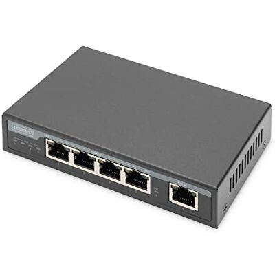 Digitus Gigabit PoE Indoor Extender, 4-port, 85W 100m förlängning, kaskadkopplingsbar, självförsörjande Digitus Gigabit PoE Indoor Extender, 4-port, 85W 100m förlängning, kaskadkopplingsbar, självförsörjande