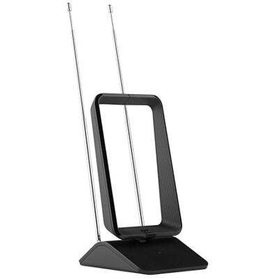 One For All Amplified Indoor Digital TV-antenn redo att ta emot frihandsvisning och analoga TV-signaler inom en räckvidd av 15 km – Full HD redo HDTV-antenn – UHF/VHF – svart – SV9460 One For All Amplified Indoor Digital TV-antenn redo att ta emot frihandsvisning och analoga TV-signaler inom en räckvidd av 15 km – Full HD redo HDTV-antenn – UHF/VHF – svart – SV9460