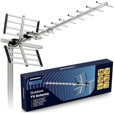 Berdsen DVBT2-antenn med intern förstärkare 15 dB räckvidd upp till 80 km utomhusantenn utomhus LTE-filter Full HD Ultra HD 4K Berdsen DVBT2-antenn med intern förstärkare 15 dB räckvidd upp till 80 km utomhusantenn utomhus LTE-filter Full HD Ultra HD 4K