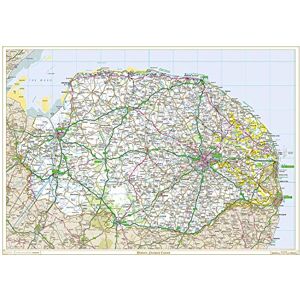 XYZ Maps Historisk Norfolk County karta-plastbelagd XYZ Maps Historisk Norfolk County karta-plastbelagd