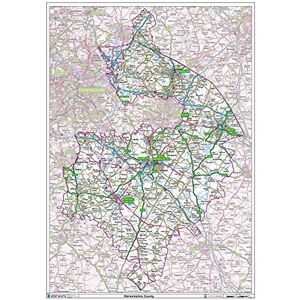 XYZ Maps Warwickshire County kartpapper XYZ Maps Warwickshire County kartpapper