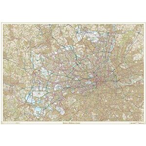 XYZ Maps Historisk Middlesex County karta-plastbelagd XYZ Maps Historisk Middlesex County karta-plastbelagd