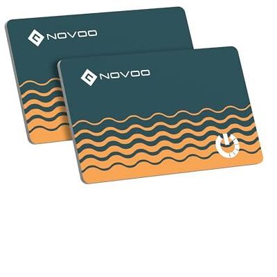 NOVOO Air Tag Card Wallet Tracker tunn 1,6 mm, Smart Card Slim, batteri 6 år, kompatibel med Apple Där (iOS Only), Bluetooth GPS, locator för plånbok, resväska, pass, 2 paket NOVOO Air Tag Card Wallet Tracker tunn 1,6 mm, Smart Card Slim, batteri 6 år, kompatibel med Apple Där (iOS Only), Bluetooth GPS, locator för plånbok, resväska, pass, 2 paket