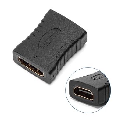 VoltShine HDMI hona till hane adapter i elegant svart färg, idealisk för anslutning av enheter med olika portkonfigurationer. Njut av exceptionell bild- och ljudkvalitet. VoltShine HDMI hona till hane adapter i elegant svart färg, idealisk för anslutning av enheter med olika portkonfigurationer. Njut av exceptionell bild- och ljudkvalitet.