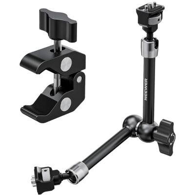 NEEWER 11 tums ledad magisk armklämfäste med superklämma, kameraskärmhållare med 1/4 tum 3/8 tum ARRI-lokaliseringsstift och hål för DSLR-actionkamera, videolampa, kompatibel med SmallRig NEEWER 11 tums ledad magisk armklämfäste med superklämma, kameraskärmhållare med 1/4 tum 3/8 tum ARRI-lokaliseringsstift och hål för DSLR-actionkamera, videolampa, kompatibel med SmallRig