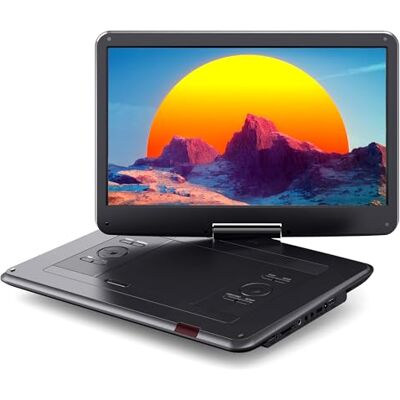 WOLFANG 17,5" Bärbar DVD-Spelare med 15,6" Stor HD-Skärm, 5000mAh Uppladdningsbart Batteri, Ingen Regionbegränsning, Dubbla Stereohögtalare, Stöd för USB/SD-kort/Synk-TV/Projektorskärm WOLFANG 17,5" Bärbar DVD-Spelare med 15,6" Stor HD-Skärm, 5000mAh Uppladdningsbart Batteri, Ingen Regionbegränsning, Dubbla Stereohögtalare, Stöd för USB/SD-kort/Synk-TV/Projektorskärm