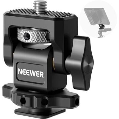 NEEWER Fältmonitorhållare med kallt skofäste, 1/4 tum skruv för 5 tum och 7 tum skärm kompatibel med Atomos Ninja V, 360° vridbar 180° lutningsdämpning justerbar, kompatibel med SmallRigg-burhandtag, NEEWER Fältmonitorhållare med kallt skofäste, 1/4 tum skruv för 5 tum och 7 tum skärm kompatibel med Atomos Ninja V, 360° vridbar 180° lutningsdämpning justerbar, kompatibel med SmallRigg-burhandtag,