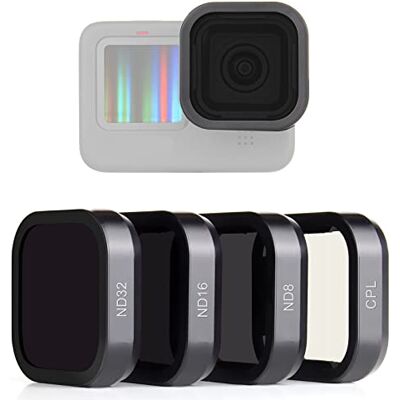 SOONSUN 4-pack linsfilter CPL ND8 ND16 ND32 filter för GoPro Hero 12 11 10 9 svart, neutral densitet och cirkulär polariserande linsfilterkit linsskydd för GoPro Hero 9 10 11 12 svart kamera SOONSUN 4-pack linsfilter CPL ND8 ND16 ND32 filter för GoPro Hero 12 11 10 9 svart, neutral densitet och cirkulär polariserande linsfilterkit linsskydd för GoPro Hero 9 10 11 12 svart kamera