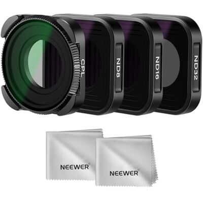 NEEWER ND-filterset kompatibel med GoPro Hero 13 12 Hero 11 Hero 10 9 svart, 4-pack (ND8 ND16 ND32 CPL) multibelagd HD smal neutral densitet polarisator linsfilter kit actionkameratillbehör (svart) NEEWER ND-filterset kompatibel med GoPro Hero 13 12 Hero 11 Hero 10 9 svart, 4-pack (ND8 ND16 ND32 CPL) multibelagd HD smal neutral densitet polarisator linsfilter kit actionkameratillbehör (svart)
