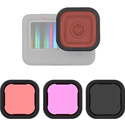 SOONSUN 3-pack linsfilter ND16/ljusröd/magenta filter för GoPro Hero 12 11 10 9 svart, neutral densitet och färgkorrigering dyklins filterkit för GoPro Hero 9 10 11 12 svart kamera SOONSUN 3-pack linsfilter ND16/ljusröd/magenta filter för GoPro Hero 12 11 10 9 svart, neutral densitet och färgkorrigering dyklins filterkit för GoPro Hero 9 10 11 12 svart kamera