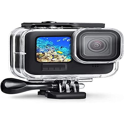 Kuptone 60M vattentätt fodral för GoPro Hero 9, 196FT undervattensskyddshölje för Hero 9 svart, med snabbfäste och tumskruv Kuptone 60M vattentätt fodral för GoPro Hero 9, 196FT undervattensskyddshölje för Hero 9 svart, med snabbfäste och tumskruv