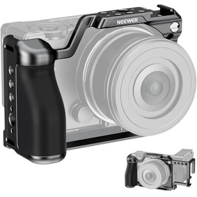NEEWER Bur för fp/fp L, metallkamerabur med EVF-11-stöd, 1/4 tum och 3/8 tum gänga, Arca snabbkopplingsplatta, ergonomiskt silikonhandtag kompatibelt med SIGMA fp fpL DJI RS 4 Pro Gimbal, CA132 NEEWER Bur för fp/fp L, metallkamerabur med EVF-11-stöd, 1/4 tum och 3/8 tum gänga, Arca snabbkopplingsplatta, ergonomiskt silikonhandtag kompatibelt med SIGMA fp fpL DJI RS 4 Pro Gimbal, CA132