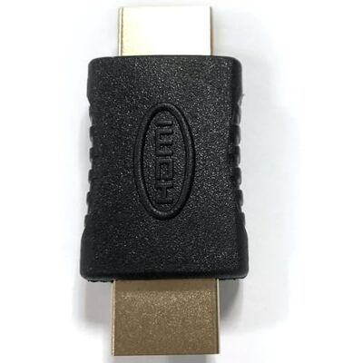 Blendend HDMI-adapter (hane till hona), svart, idealisk för anslutning av enheter med HDMI-utgång till skärmar eller TV-apparater, ger en säker anslutning utan förlust av bildkvalitet. Blendend HDMI-adapter (hane till hona), svart, idealisk för anslutning av enheter med HDMI-utgång till skärmar eller TV-apparater, ger en säker anslutning utan förlust av bildkvalitet.