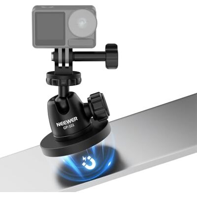 NEEWER basics magnetiskt kamerafäste för actionkamera, kompatibel med GoPro Insta360 DJI AKASO tillbehör, stark magnet, 360° kulhuvud fäste för bilvideoinspelning, livestreaming, GP-101 NEEWER basics magnetiskt kamerafäste för actionkamera, kompatibel med GoPro Insta360 DJI AKASO tillbehör, stark magnet, 360° kulhuvud fäste för bilvideoinspelning, livestreaming, GP-101