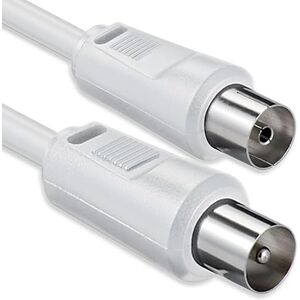 1aTTack.de Antennkabel 7,5 meter 2x skärmad koaxkontakt > koaxuttag koax vit St-Ku 75 db 1aTTack.de Antennkabel 7,5 meter 2x skärmad koaxkontakt > koaxuttag koax vit St-Ku 75 db