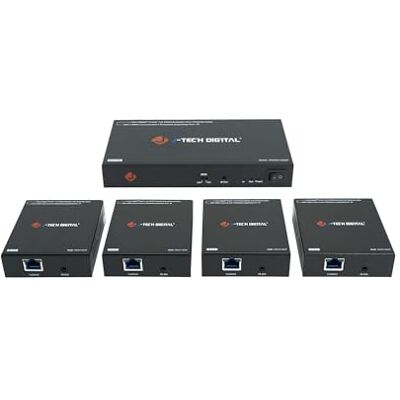 J-Tech Digital 1 x 4 HDMI-förlängare splitter Combo Over Cat5e/Cat6-kabel upp till 50 meter (164 fot) vid 1080P med lokal loop-out och tvåriktad IR-kontroll (JTDHDEX1 x 4) J-Tech Digital 1 x 4 HDMI-förlängare splitter Combo Over Cat5e/Cat6-kabel upp till 50 meter (164 fot) vid 1080P med lokal loop-out och tvåriktad IR-kontroll (JTDHDEX1 x 4)