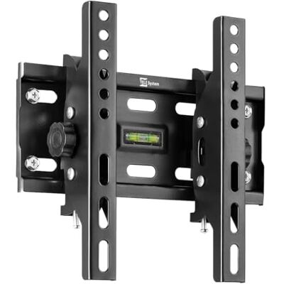 TELE System TV Väggfäste Tilt för 14-43 tums TV, Ultrahållfast upp till 45 kg, VESA 75x75-200x200, LED LCD TV Fäste med vattenpass, Tilt +15°~-15°. TELE System TV Väggfäste Tilt för 14-43 tums TV, Ultrahållfast upp till 45 kg, VESA 75x75-200x200, LED LCD TV Fäste med vattenpass, Tilt +15°~-15°.