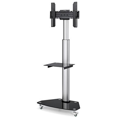 conecto ® LM-FS01G Premium TV-stativ stativ för TV plattskärm LED plasma höjdjusterbar 37–70 tum (94–178 cm, upp till 40 kg) VESA standard, silver/svart conecto ® LM-FS01G Premium TV-stativ stativ för TV plattskärm LED plasma höjdjusterbar 37–70 tum (94–178 cm, upp till 40 kg) VESA standard, silver/svart