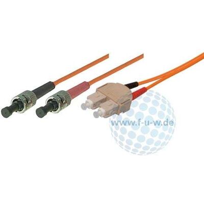 TECLINE 3m Fiberoptisk Kabel - ST/SC Hane-Hane TECLINE 3m Fiberoptisk Kabel - ST/SC Hane-Hane