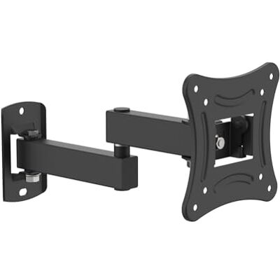 GRIFEMA GB1009-1 Väggfäste för 10-27 Tums TV-Apparater, Platt och Böjd, VESA 75X75mm Till 100X100mm, Upp Till 15KG, Tilt (-15°, 5°), Svart GRIFEMA GB1009-1 Väggfäste för 10-27 Tums TV-Apparater, Platt och Böjd, VESA 75X75mm Till 100X100mm, Upp Till 15KG, Tilt (-15°, 5°), Svart