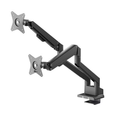 goobay Dubbel monitorhållare med gastryckfjäder för bildskärmar från 43–81 cm (17 till 32 tum), max. 9 kg, enkel snap-in-montering av armarna, VESA 75/100 mm, svart, 70814 goobay Dubbel monitorhållare med gastryckfjäder för bildskärmar från 43–81 cm (17 till 32 tum), max. 9 kg, enkel snap-in-montering av armarna, VESA 75/100 mm, svart, 70814