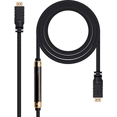 Monkey Ladder Ethernet HDMI V1.4 höghastighetskabel med ferrit med repeater/HEC, A/M-A/M, Macho-Macho, svart, 30 mts Monkey Ladder Ethernet HDMI V1.4 höghastighetskabel med ferrit med repeater/HEC, A/M-A/M, Macho-Macho, svart, 30 mts