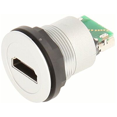 Schlegel 23.001.532 HDMI hona med fram – 1 x HDMI hona och bak – 1 x HDMI hona – silver Schlegel 23.001.532 HDMI hona med fram – 1 x HDMI hona och bak – 1 x HDMI hona – silver