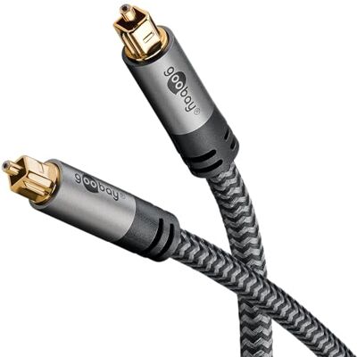 goobay 65305 Toslink optisk ljudkabel 2 m/kompatibel med soundbar, stereo, hemmabio, PS4, box/glasfiber/guldpläterad anslutning goobay 65305 Toslink optisk ljudkabel 2 m/kompatibel med soundbar, stereo, hemmabio, PS4, box/glasfiber/guldpläterad anslutning